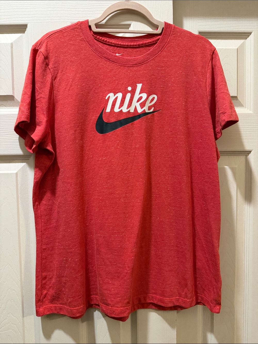 Nike Red Short Sleeve Tee with Black Swoosh